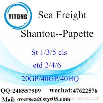 Shantou poort zeevracht verzending naar Papette